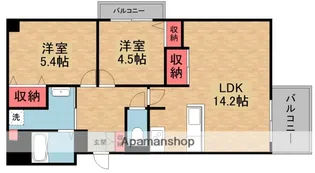 楠葉並木レジデンススクエア【3階】の間取り
