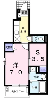 ベルメゾン【106号室】の間取り