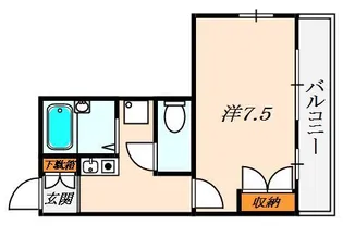レオパレス枚方堂山【1階】の間取り