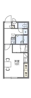 レオパレスプルメリア【206号室】の間取り