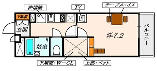 レオパレスハウス香里ヶ丘【305号室】の間取り