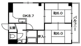 YOTハイツ【1階】の間取り