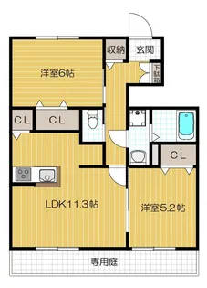 プレジデント雅 C【102号室号室】の間取り