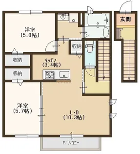 maison F B【201号室号室】の間取り