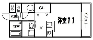 ミ・ピアーチェ【405号室号室】の間取り