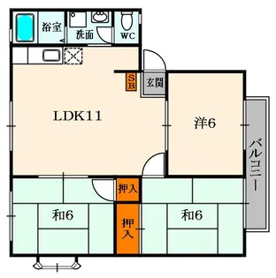 ワイドヒル山之上【101号室号室】の間取り