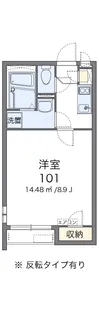 クレイノOOMURA【206号室】の間取り