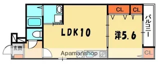 大阪府寝屋川市八坂町【アパート】の間取り