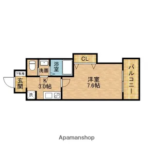 シェリロ香里園【6階】の間取り