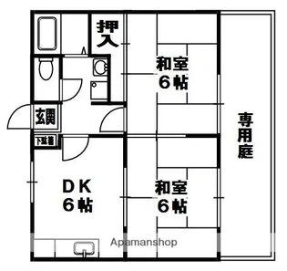 サンビレッジ枚方 A棟【1階】の間取り
