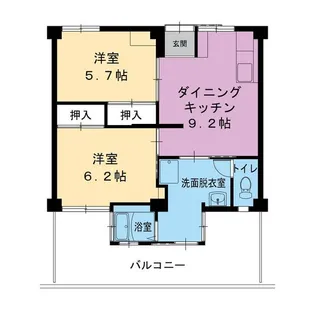 ビレッジハウス私部6号棟【0105号室】の間取り