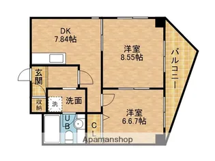 イーストヒルズ東香里【4階】の間取り