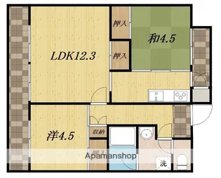 釈尊寺第一住宅4号棟【5階】の間取り