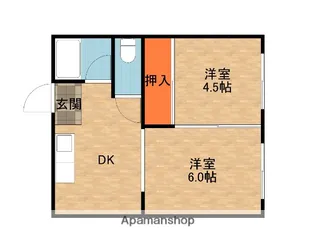 オレンジハウス【2階】の間取り