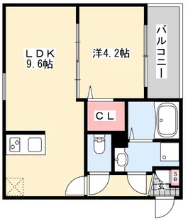 ジーメゾン渚元町クレサス【0102号室】の間取り