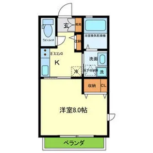 大阪府枚方市岡南町【アパート】の間取り
