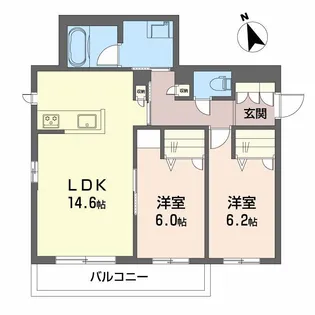 シャーメゾン シンフォニア【2階】の間取り