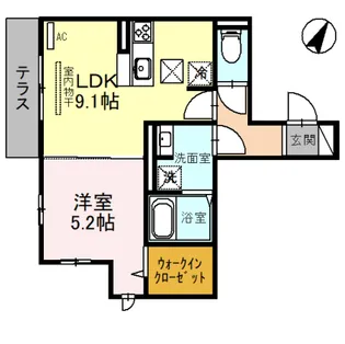 パインヒルズ嘉平【1階】の間取り