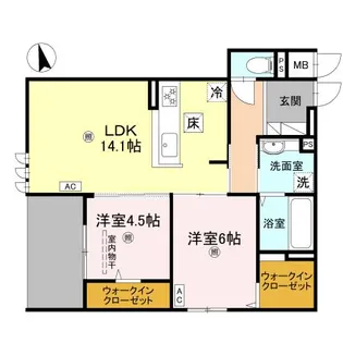 OKAYAMATE嘉平【1階】の間取り