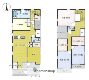 城垣町貸戸建て【1階】の間取り