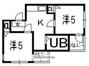 ミングル星ヶ丘二番館【4階】の間取り