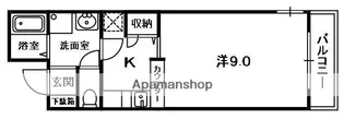 ハピネス渚【3階】の間取り