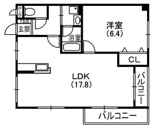 香里グリーンハイツ【4階】の間取り