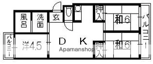 ヨシダ旭ハイツ【3階】の間取り