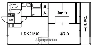 エクセラン【4階】の間取り