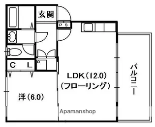 サザンコートマンション【3階】の間取り