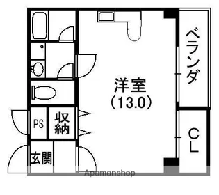 ニューハイツ花水木【4階】の間取り