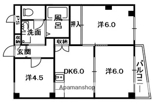 ハイクレスト宮之阪【3階】の間取り