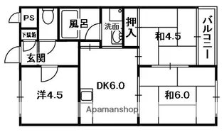 ハイクレスト宮之阪【3階】の間取り