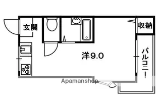シャンテー天の川【4階】の間取り