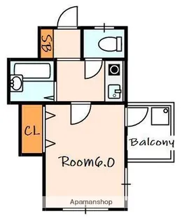 1Kの間取り画像