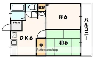 みどりコーポⅡ【2階】の間取り