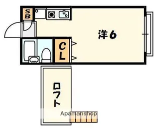 ハイツ北松川【2階】の間取り
