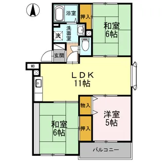 エミネンス西方【3階】の間取り