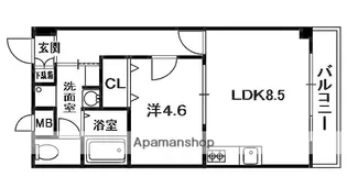 M’PLAZA津田駅前十二番館【6階】の間取り