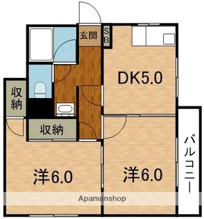 谷町ファミール【3階】の間取り