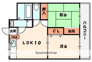 ハーモニーライフ春日【403号室】の間取り