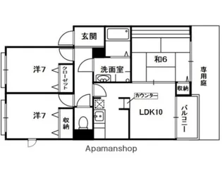 メゾン・ブーケ・ドール【1階】の間取り