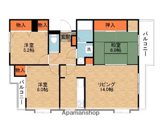 ランフォルセ長尾【5階】の間取り
