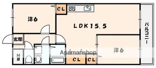 レオハイム長尾Ⅲ【6階】の間取り