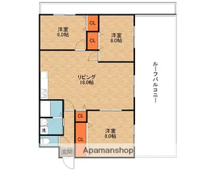 レオハイム津田Ⅱ【5階】の間取り