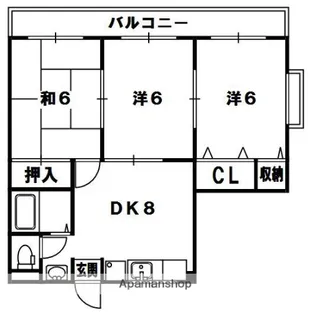 ウエストコート【3階】の間取り
