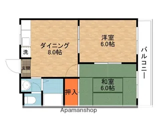 ウエストコート【4階】の間取り