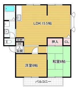 サンビレッジ池之宮 A【201号室号室】の間取り