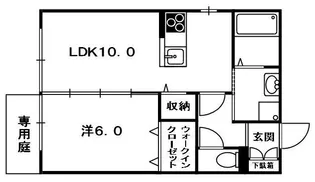 LA FENICE KOKITA Ⅱ【101号室号室】の間取り
