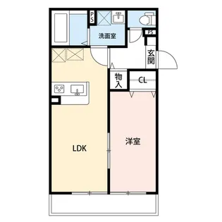 アムール招提【1階】の間取り